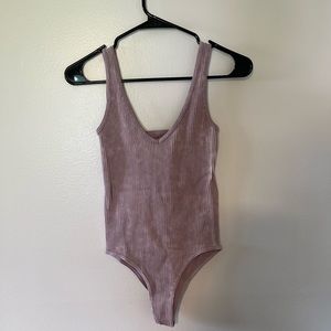Purple Ribbed Bodysuit NWT : Size S/M